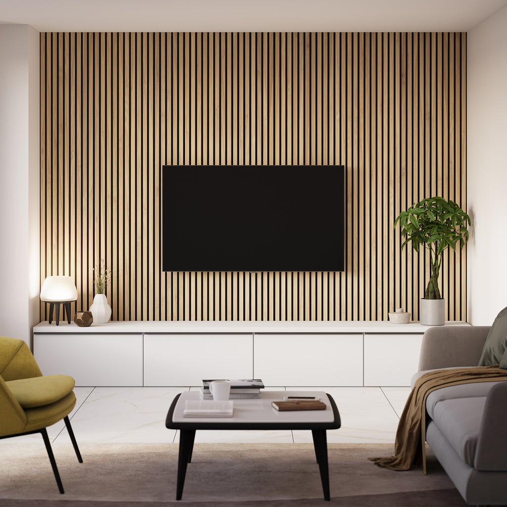 Acoustic Timber Panels - Natural Oak (2400x600mm)