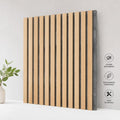 Acoustic Timber Panels – Natural Oak (Grey back) (2400x600mm)