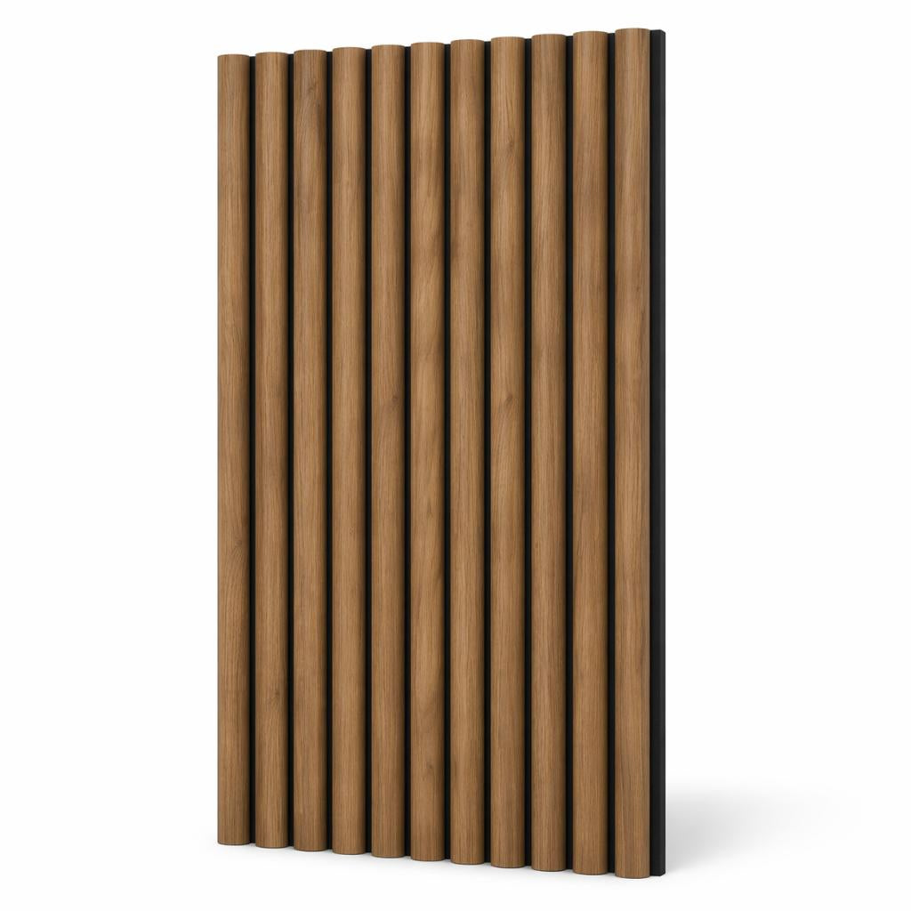 Acoustic Timber Semi-circle Panels - Natural Oak (2400x600mm)