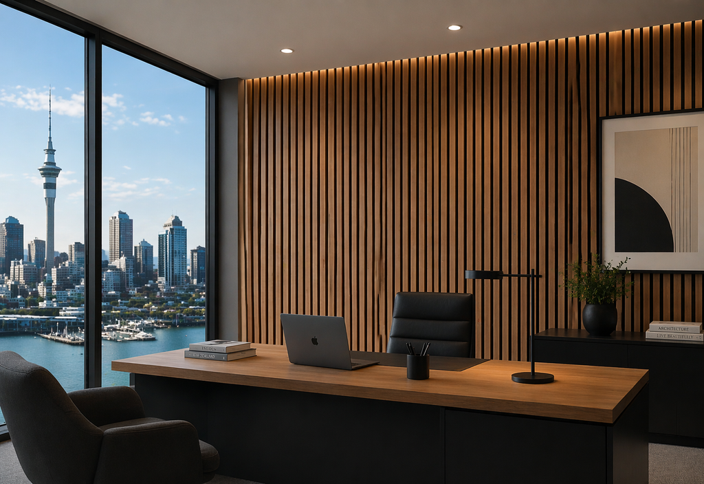 Acoustic Timber Semi-circle Panels - Natural Oak (2400x600mm)