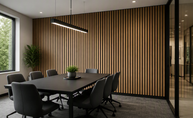 Acoustic Timber Panels – Smoke Oak (2400x600mm)